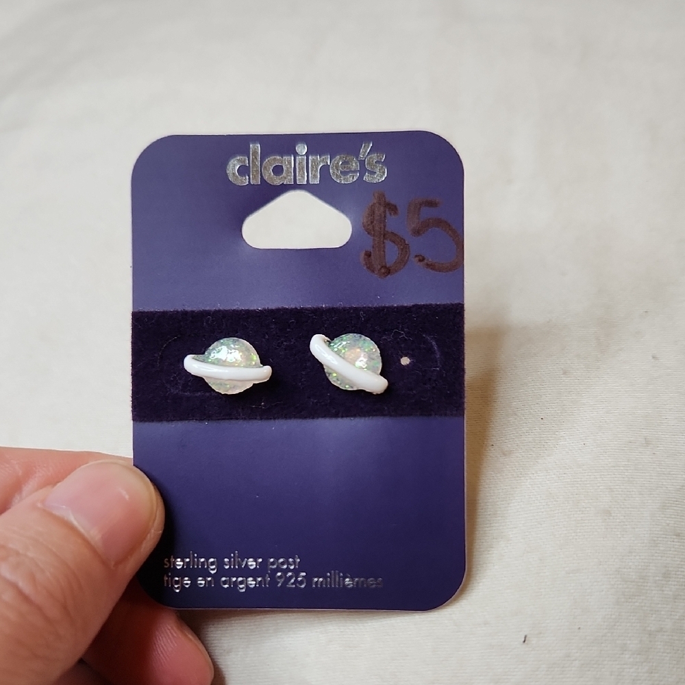 Claire's Iridescent Planet Earrings
